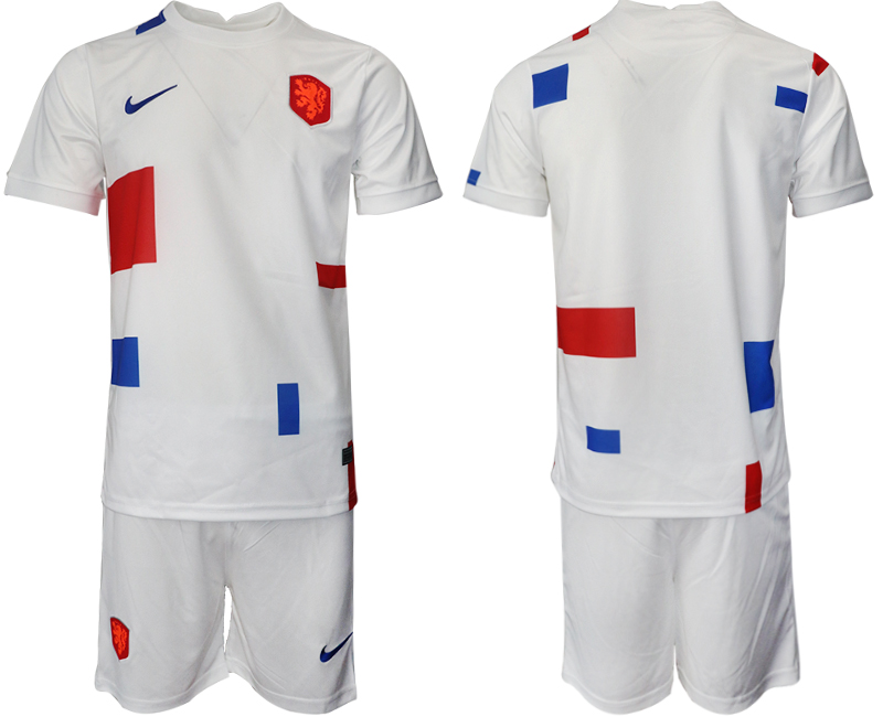 Cheap Men 2022 World Cup National Team Netherlands away white blank Soccer Jersey